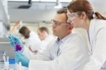 Scientists in a textile research laboratory.